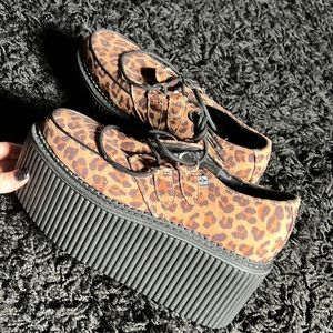 TUK cheetah leopard print platforms